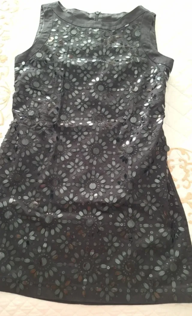 Minivestido fiesta lentejuelas negro