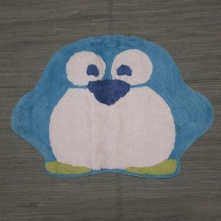 Tappetino Bagno Bambino Azzurro Bianco