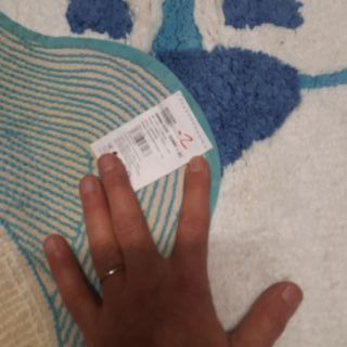 Tappetino Bagno Bambino Azzurro Bianco