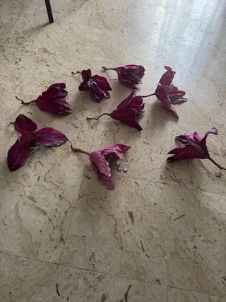 Set 8 Fiori Artificiali Rosa e Viola