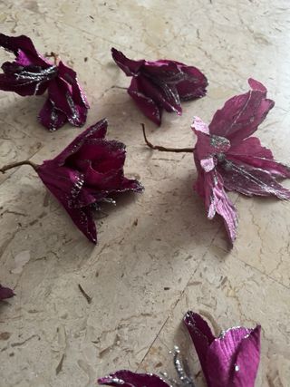 Set 8 Fiori Artificiali Rosa e Viola