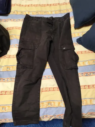 Pantalones Cargo Zara Negros