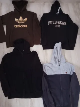 Lote 4 sudaderas Adidas y Pull&Bear