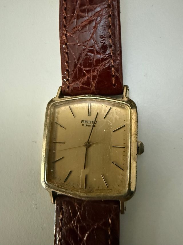 Reloj Seiko Cuadrado Correa Marrón