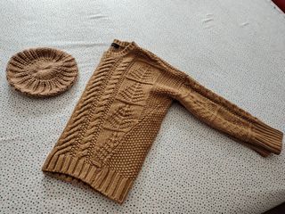 Jersey y gorro punto marrón Primark