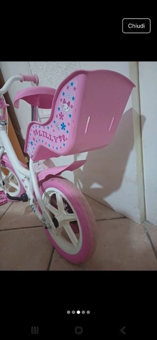 Bici bimba 12 rosa e bianca
