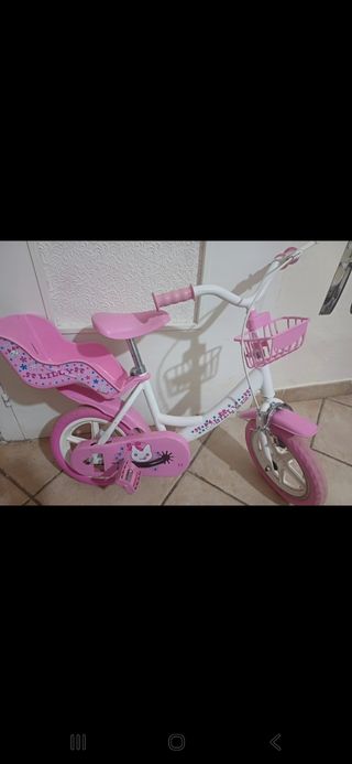 Bici bimba 12 rosa e bianca