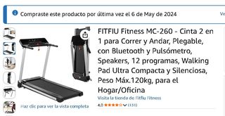 Cinta de Correr FITFIU MC-260. Plegable