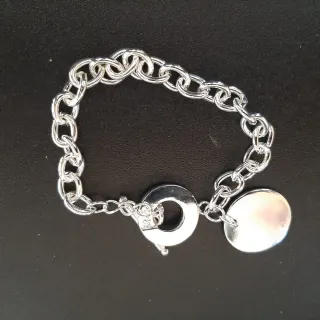 Bracciale donna argento a catena con ciondolo