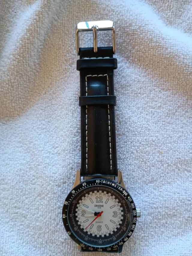 Reloj Drakkar Quartz Negro Tachymeter