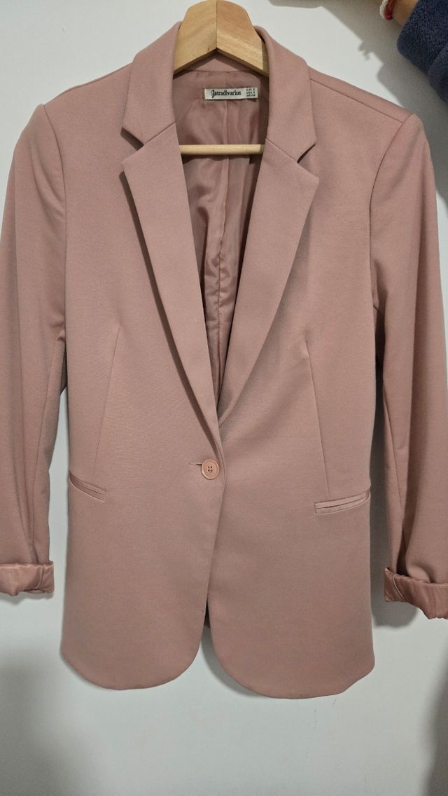 Chaqueta americana rosa palo