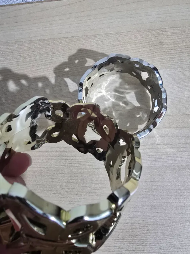 2 Pulseras Mariposa Dorada y Plateada