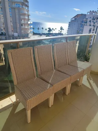 Conjunto 4 Sillas Mimbre Terraza.