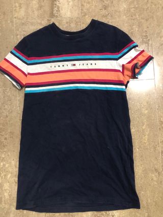 Vestido Tommy Jeans Rayas Azul