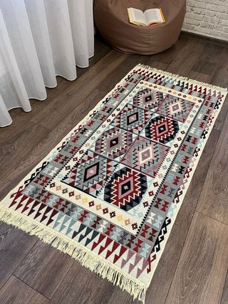 Tappeto in cotone etnico 80x150 cm