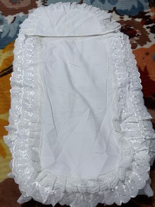 Saco dormir bebé blanco con encaje