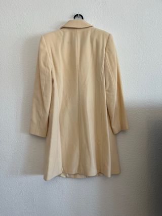 Abrigo paño crema talla XL