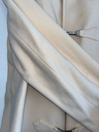 Abrigo paño crema talla XL