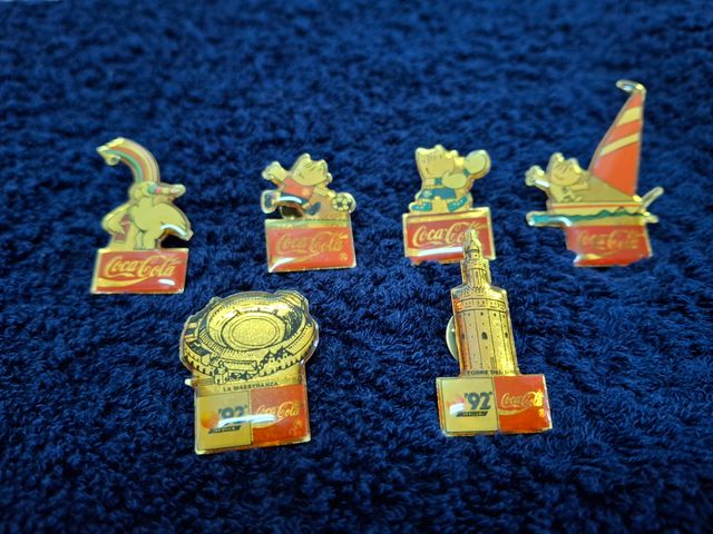 Lote 6 Pins Expo 92 Sevilla Coca Cola