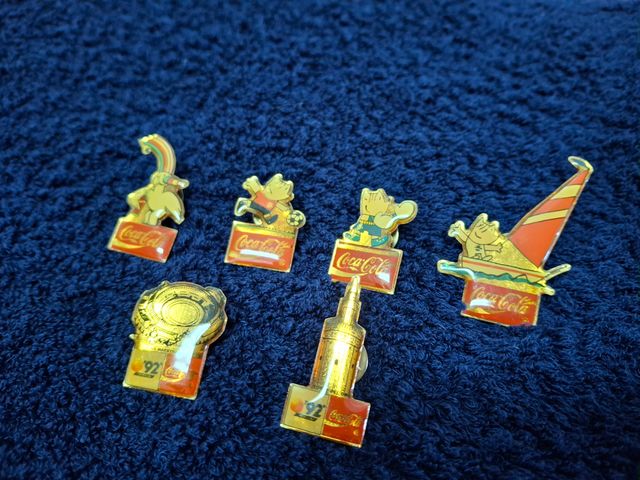 Lote 6 Pins Expo 92 Sevilla Coca Cola