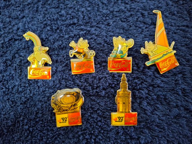 Lote 6 Pins Expo 92 Sevilla Coca Cola