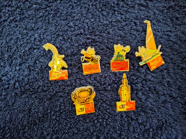 Lote 6 Pins Expo 92 Sevilla Coca Cola