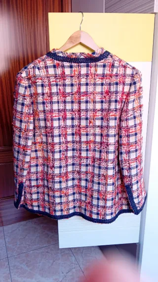Chaqueta vintage Tweed multicolor cuadros
