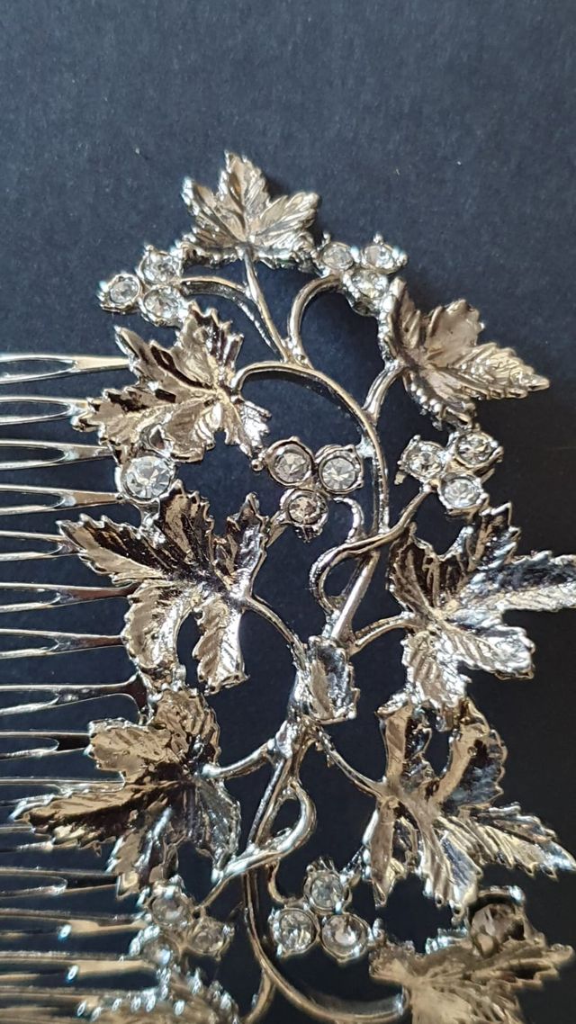 2 Peinetas Plateadas 10cm