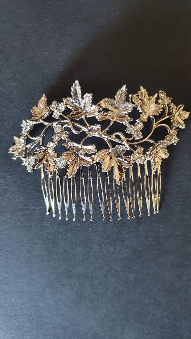 2 Peinetas Plateadas 10cm