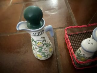 Set Olio Aceto Sale Pepe Cestino
