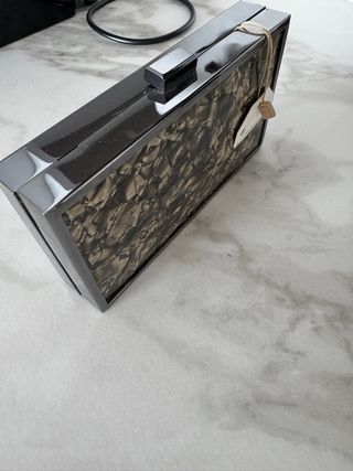 Bolso de fiesta Sfera negro y plateado