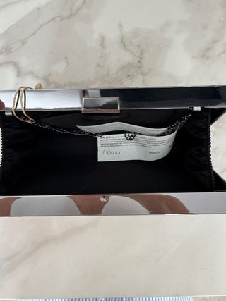 Bolso de fiesta Sfera negro y plateado