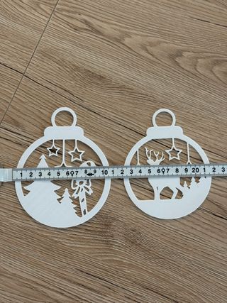 Coppia decorazioni natalizie