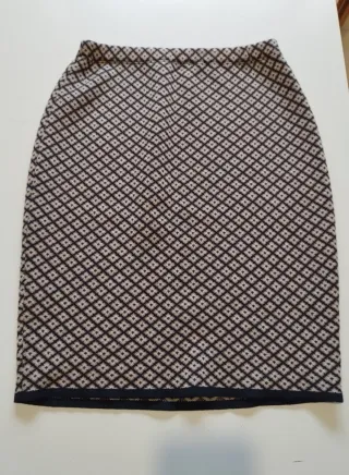 Gonna vintage lana Valentino beige/marrone