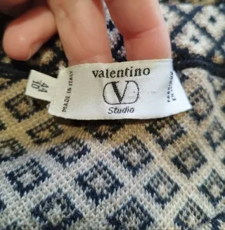 Gonna vintage lana Valentino beige/marrone