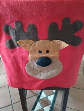 Copri sedie renna natalizia