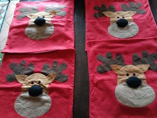 Copri sedie renna natalizia