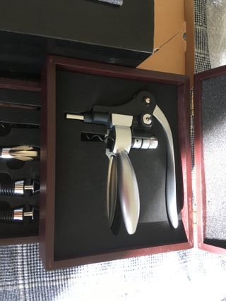 Set Sommelier Completo Legno e Metallo