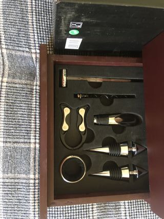 Set Sommelier Completo Legno e Metallo