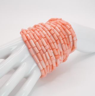 Bracciale Corallo Rosa Argento 925