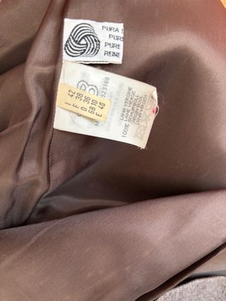 Tailleur lana pantalone + gilet marrone nuovo