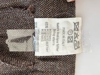 Tailleur lana pantalone + gilet marrone nuovo