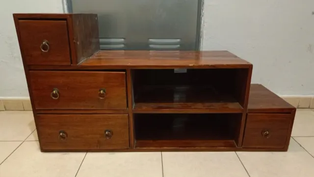 Aparador TV de madera escalonado