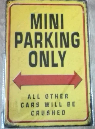 Cartel Decorativo MINI Parking Only