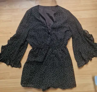 Mono corto lunares manga acampanada