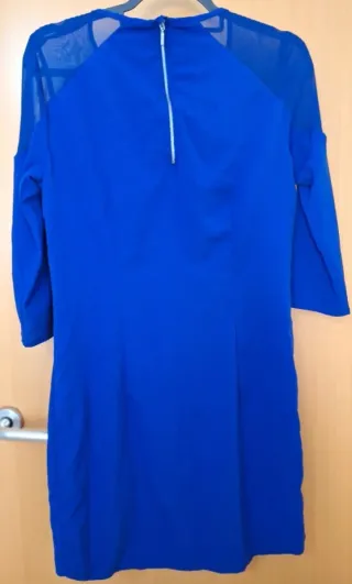 Vestido fiesta azul manga larga