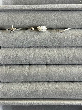 Anillos plata talla 10 = 15,9 mm de diámetro.