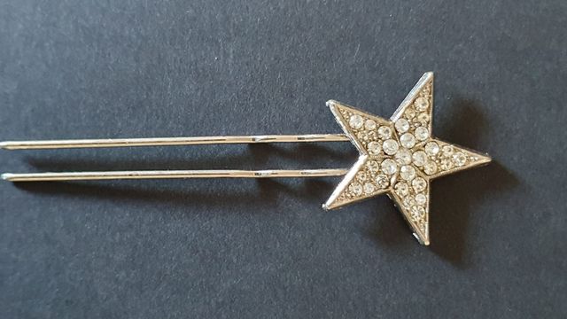 Horquilla estrella plateada Swarovski
