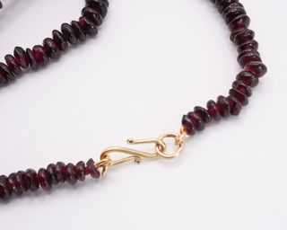 Collana Granati e Oro Giallo 18 kt