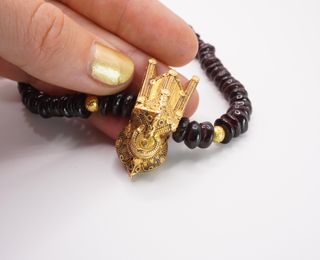 Collana Granati e Oro Giallo 18 kt